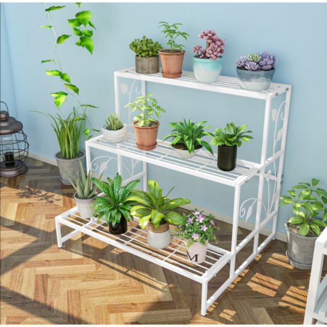 2 3tier Rak Pasu Bunga Besi Iron Art Tier Plant Pot Stand Flower Shelf Rack Tempat Letak Pasu Home Indoor Outdoor Decro Shopee Thailand