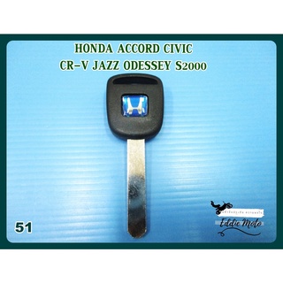 HONDA ACCORD CIVIC CR-V JAZZ ODESSEY S2000 BLANK KEY "BLUE" &amp; "WHITE" (51)  // กุญแจเปล่า พื้นน้ำเงินโลโก้ขาว