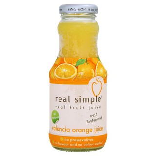 ว๊าว🍟 เรียลซิมเพิล น้ำส้มวาเลนเซียพาสเจอร์ไรส์ 100% 250มล. Real Simple Valencia Orange Juice Pasteurized 100% 250 ml.