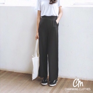Hot 🔥(S-2Xl)long Culottes pants (maid korea)(มีกระเป๋าข้างนะค่า) หลายสี