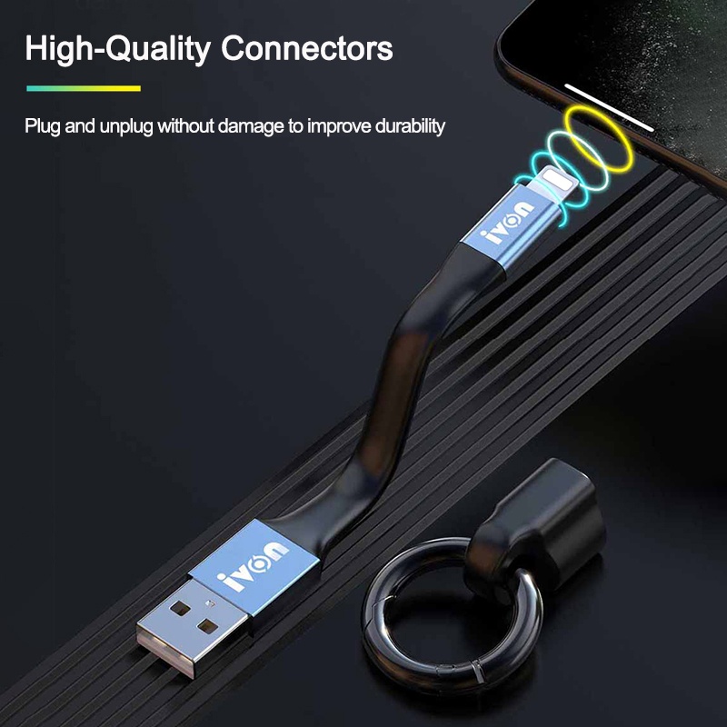 Mini Keychain Portable Usb Data Cable For Iphone 3a Fast Charging Micro ...