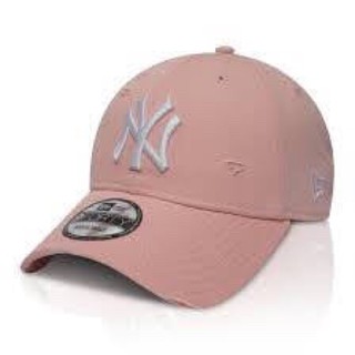 หมวก NY สีขมพู-ขาว  new era แบรนด์เนม ของแท้ 100% พร้อมส่ง พร้อมแพ็คเกจห่อในถุง