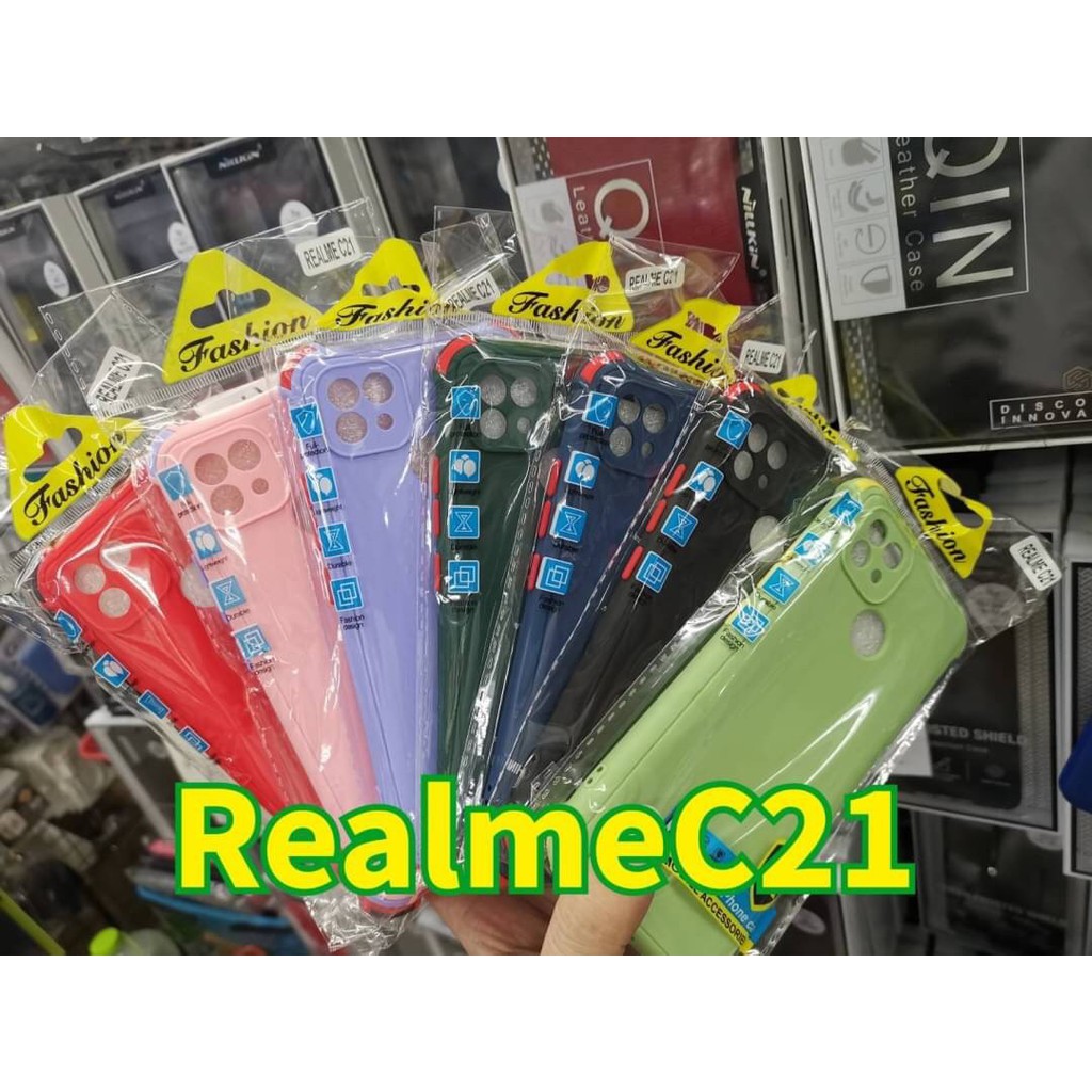 Raelme C25 CASE TPU นิ่มสีพาสเทล แบบด้าน บาง ลดรอยนิ้ว คลุมกล้อง มีปุ่มกันกระแทก