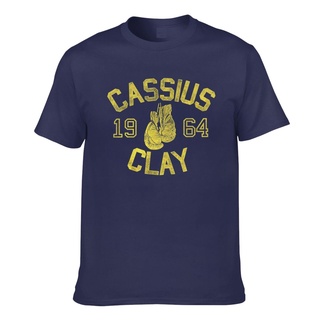 เสื้อคู่รัก - ใหม่มูฮัมหมัดอาลี Cassius ดิน 1964 สีดําเฮเธอร์ผู้ชายแขนสั้นเสื้อยืดแขนสั้น