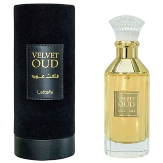 น้ำหอมอาหรับ Velvet Oud Eau de Parfum by Lattafa Original with 3D Sticker