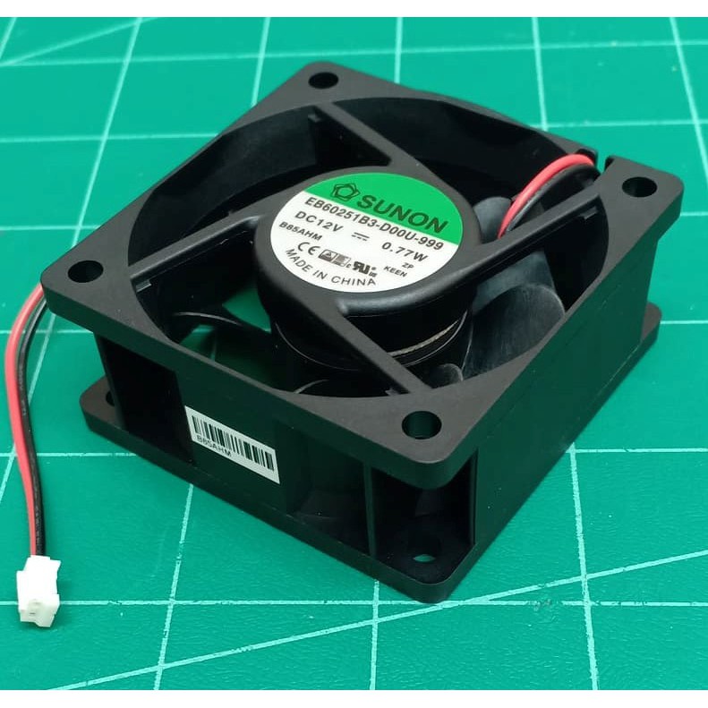พัดลม 2.5นิ้ว 12V 0.77W ยี่ห้อ SUNON รุ่น EB60251B3-D00U-999