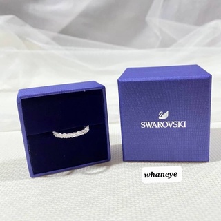 (พร้อมส่ง)*New*SWAROVSKI Vittore XL ring Round cut, White, Rhodium plated