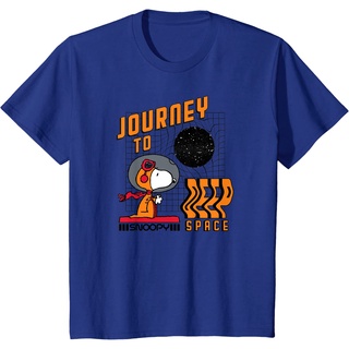 [S-5XL]เสื้อยืด ผ้าฝ้าย พิมพ์ลาย Peanuts Journey To Deep Space สําหรับผู้ชาย