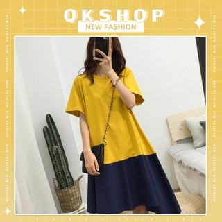 QKshop 🫐ชุดเดรสสุดน่ารัก สีสันทูโทน นับเบอร์วันทุกยุคทุกสมัย🐬 ใส่แล้วน่ารักเวอร์ ผ้านิ่มใส่สบาย บอกเลยว่าต้องลอง🦋