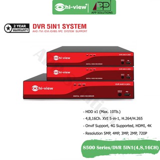 HI-VIEW DVR5in1เครื่องบันทึกภาพกล้องวงจรปิด รุ่น8500Series(HA-85504,HA-85508,HA-85516)