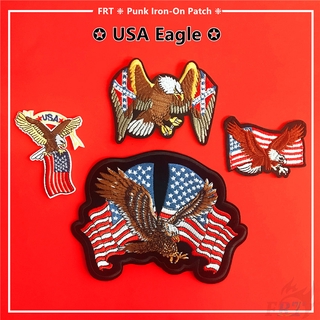 ☸ Usa Eagle - แผ่นรีดติดเสื้อ สไตล์พังก์ ☸ แผ่นแพทช์รีดติดเสื้อ DIY (M - 06188) 1 ชิ้น