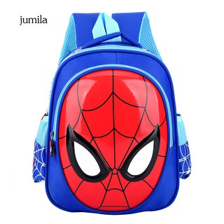 JL_Fashion 3D Spiderman Printed Wide Strap Stress Relieve Kids Backpack School Bag