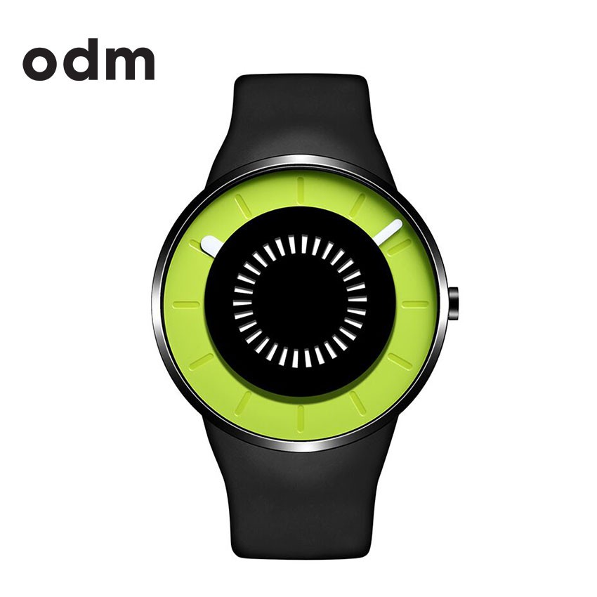 ODM นาฬิกาข้อมือ รุ่น Bouncing DD162-05 หน้าปัดสีเขียว สายสีดำ
