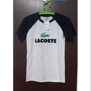 เสื้อยืด ปักLacoste สีขาว