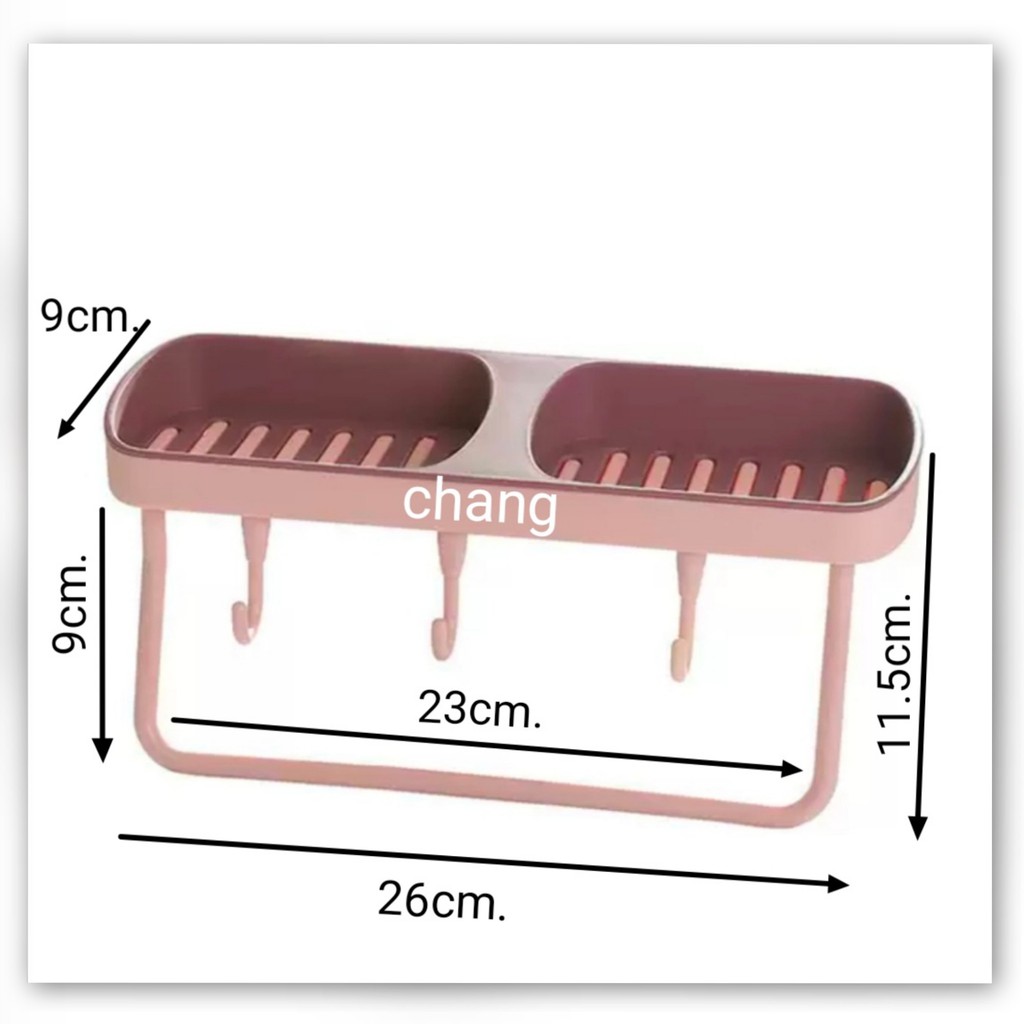 ชั้นวางสบู่ ติดผนัง ไม่ต้องเจาะ ถอดทำความสะอาดได้ง่าย CH0537 🎯โปรดอ่านรายละเอียดสินค้าก่อนสั่งซื้อคะ🎯 - รูปที่ 6
