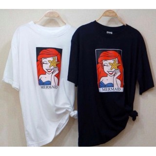 พร้อมส่ง!! เสื้อยืด Oversize คอกลมแขนสั้น ดีเทลลายเจ้าหญิง Princess