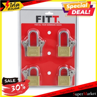 🔥HOT🔥 กุญแจ MK FITT 40 MM 4 ตัว/ชุด POLISHED BRASS กุญแจคล้อง PADLOCK FITT MK 40MM 4EA/SET POLISHED BRASS