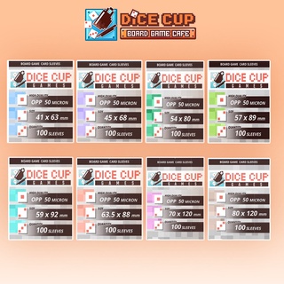 [ของแท้] Dice Cup Games : ซองใสใส่การ์ด Sleeves: OPP 100 sleeves (มีตำหนิ)