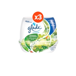 Glade Scented Gel Air Freshener Morning Freshness 180g Pack 3