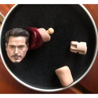 B2 shf ฟิกเกอร์ Iron Man Tony Head Sculpt 1:12 สําหรับฟิกเกอร์ตัวผู้ 6 นิ้ว