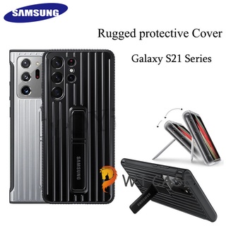 Original Samsung Galaxy S21 Ultra 5G S21 5G Rugged Protective Cover Standing Case Shockproof With Holder