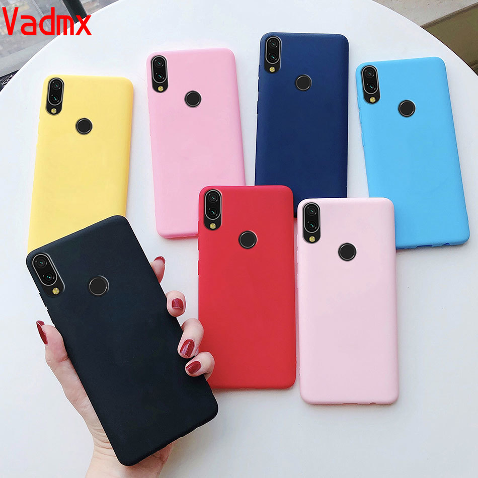 Phone Cases For Xiaomi Redmi Note 7 6 5 Pro 4 4X 5 Plus Case Redmi 7 Note 7 Note7 Pro Cover Soft Matte Solid Color Silicone Case Back Cover Coque