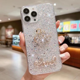 เคสโทรศัพท์ สําหรับ OPPO Reno 8T 8 7 6 6Z 5 4 4Z Pro 4G 5G มือถือแบบนิ่ม กันกระแทก ลายหงส์ ประดับเพชร