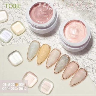 Tobie อุปกรณ์ตกแต่งเล็บยาทาเล็บยูวีเจลแฟชั่นสีกริตเตอร์