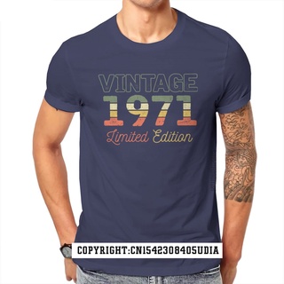 เสื้อยืดผ้าฝ้ายพิมพ์ลายขายดี 1971 ใหม่ เสื้อยืดลําลอง แขนสั้น พิมพ์ลาย 1971 50 ปี 50 ปี สีขาว แดง ชมพู สําหรับผู้ชาย นัก