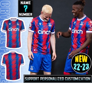 เสื้อกีฬาแขนสั้น ลายทีมชาติฟุตบอล Fan edition 22-23 Crystal Palace ชุดเหย้า ไซซ์ s-2xl