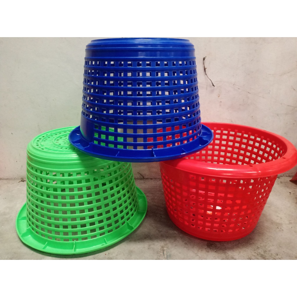 ตะกร้าใส่ปลา หลัวปลา ขนาด Ø 51.5 x 33 cm เกรด A foodgrade เข่งใส่ปลา 1.5Kg.ตราเรือ #504