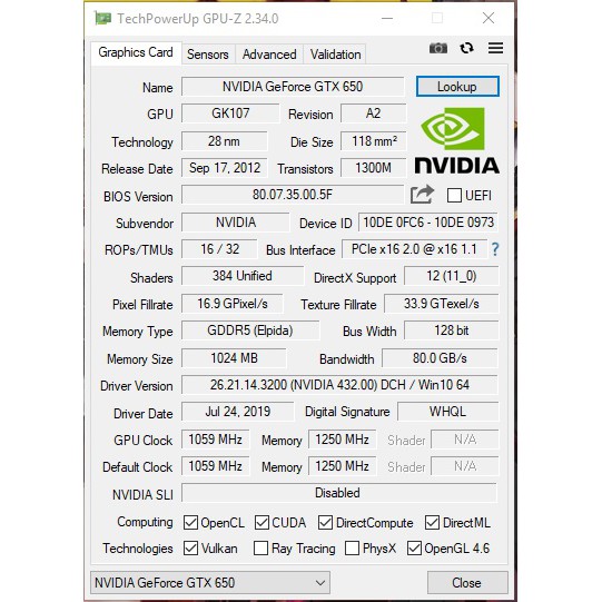 inno3d Gtx 650 1gb ddr5 มือสอง nwkeis001 ThaiPick