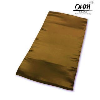 OHM ปลอกที่นอนปิคนิคแบบมีซิป ผ้าเครปซาติน 220 เส้น ขนาด 5 ฟุต (สีทองเข้ม)