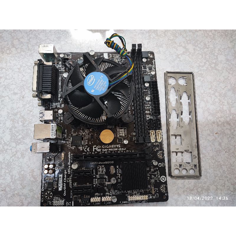 (สินค้ามือสอง) ชุด MB GA-H81M-DS2+ CPU intel Core i5-4570 3.2Ghz (Socket 1150)