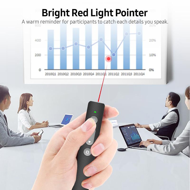 WU PPT Rf Pointer 2 4gz Powerpoint Clicker สไลด์ Advancer เหมาะสําหรับแล็ปท็อปสําหรับ M