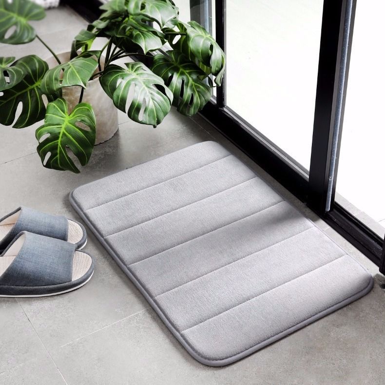 พรมเช็ดเท้าเมมโมรี่โฟม และพรมหลากหลายขนาดอเนกประสงค์ ดูดซับน้ำได้ดี พรมกันลื่น #B002 - รูปที่ 2