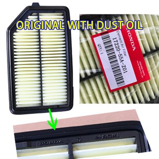 กรองอากาศ  HONDA CITY GM6 T9A JAZZ GK BRV 2014-2018 ฮอนด้า แจ๊ส, ซิตี้ ปี  AIR FILTER 17220-55A-Z01