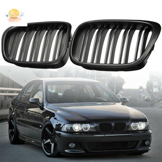 กันชนหน้ากระจังหน้าแบบ Dual Grilles สําหรับรถ Bmw E39 5 Series 525 528 1995-2004 สีดํา