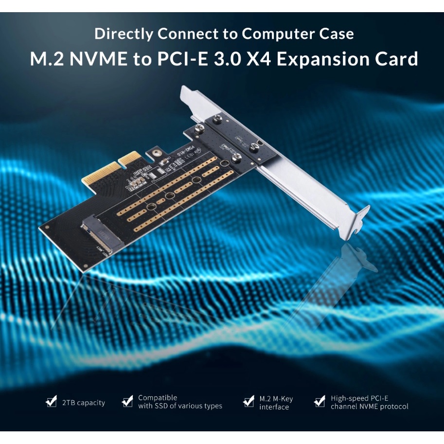 การ์ดขยาย การ์ดเพิ่ม SSD ORICO PSM2 M.2 NVME TO PCI-E 3.0 X4 EXPANSION ...