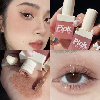 Pinkcoco อายแชโดว์ บลัชออน เนื้อแมตต์ สีชมพู กันน้ํา ติดทนนาน