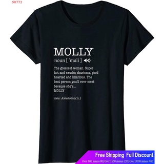 SKTT1 เสื้อยืดลำลอง The Name Is Molly Funny Gift Adult Definition Womens T-Shirt Mens Womens T-shirts