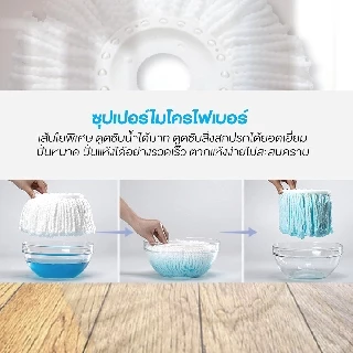 ผ้าม็อบถูพื้นคุณภาพสูง เกรดหนานุ่ม(เกรดหนาพิเศษ) (หาซื้อทั่วไปได้ยาก)