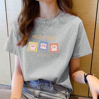 พร้อมส่ง ✨เสื้อยืด ✨เสื้อยืดผู้หญิง สไตล์เกาหลี ลายเยอะมากกก ฟรีไซส์ ลายสกรีนคมชัด ผ้านิ่มมาก