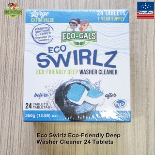 Eco-Gals® Eco Swirlz Washer Cleaner 24 Tablets 360 g เม็ดทำความสะอาดเครื่องซักผ้า