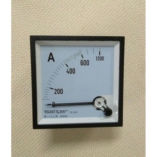 SALZER SD-96A AMP PANEL METER แอมป์มิเตอร์ AC 100/5A 200/5A 400/5A 600/5A  ขนาดPanel cut 90x90mm (หน้าเต็ม 96x96mm)