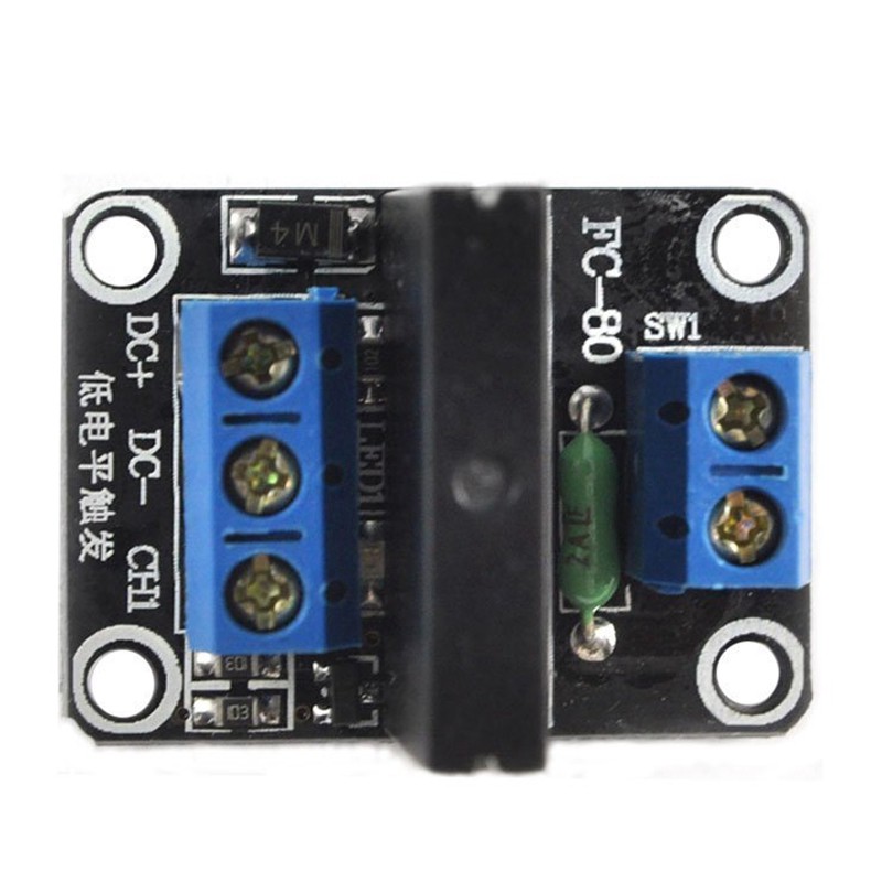1 Channel Solid State Relay Module Board Low Level Trigger SSR Input 5V DC Output 240V AC 2A Fuse for Arduino PLC Contro