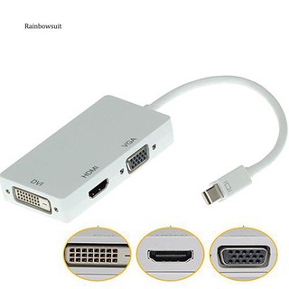 【RB】สายเคเบิลอะแดปเตอร์แปลง Mini DisplayPort DP เป็น VGA HDMI DVI สําหรับ Apple MacBook