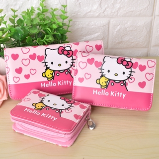 กระเป๋าสตางค์ กระเป๋าใส่เหรียญ มีซิป ลายการ์ตูน Hello Kitty น่ารัก Kn3301