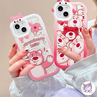 🌈Casing🌸 เคสโทรศัพท์มือถือ TPU นิ่ม กันตก ป้องกัน ลายการ์ตูนหมีน่ารัก สําหรับ Compatible For iPhone 14 13 12 11 Pro Max SE 2020 X Xr Xs Max 8 7 Plus