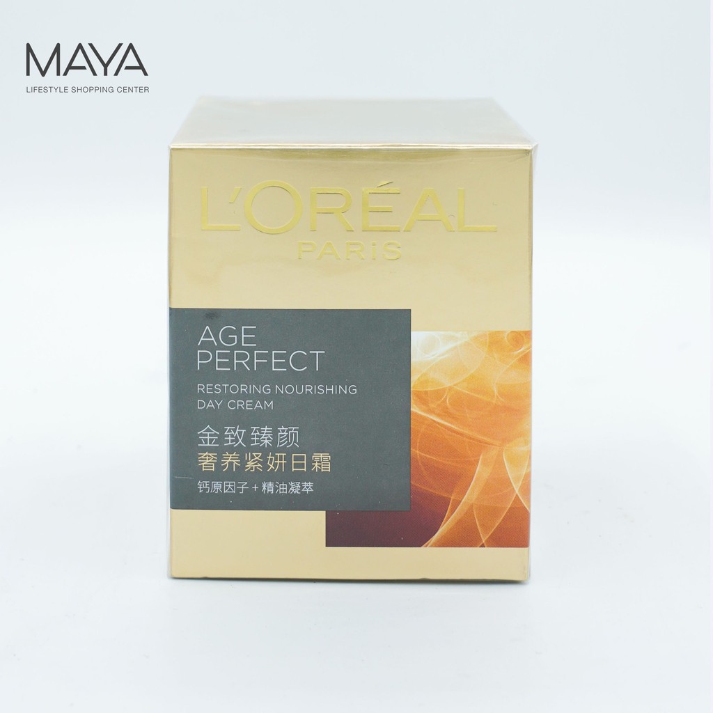MCD MAYA เอจเพอร์เฟคเดย์ครีม 50 มล. L'Oreal Age Perfect Restoring Nourishing Day Cream 50ml Womens Skin Care 50 ml
